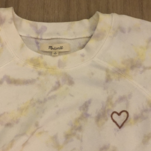 Madewell Tie Die Sweatshirt in Warm Violet NWOT - Picture 8 of 9